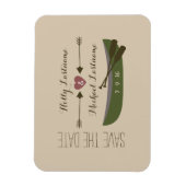 Kano + pijlen met hart sparen de datum magneet (Verticaal)