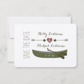 Kano + pijlen met harthuwelijk sparen de datum save the date (Voorkant)