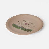 Kano + pijlen rustieke bruiloft papieren bordje (Gekanteld)