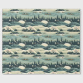 Kano Reis & River Flow Feather Patroon Ontwerp Cadeaupapier (Vlak)