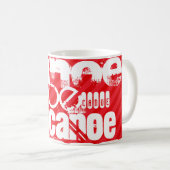 kano; Scarlet Red Stripes Koffiemok (Voorkant rechts)