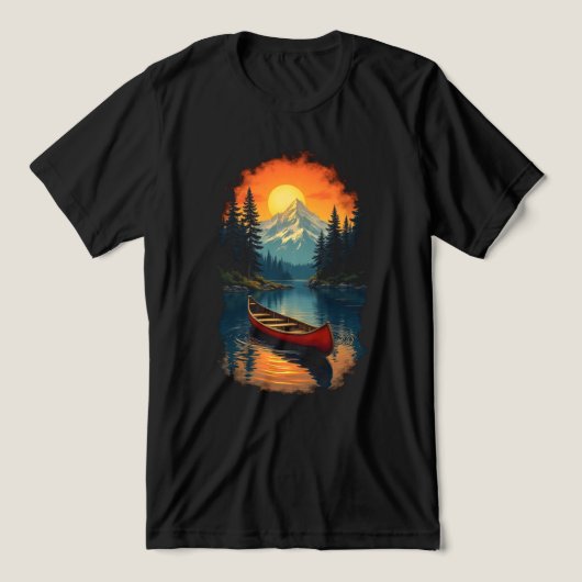 Kano Splash Adventure - Retro Lake Sunset Tri-Blend Shirt (Design voorkant)