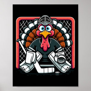 Kano Thanksgiving Turkey IJshockey Keeper Jongens Poster