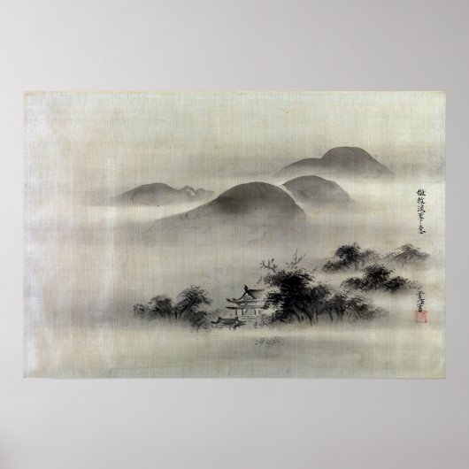 Kano Tsunenobu Temple Poster (Voorkant)