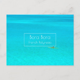 Kano van buitenaf in de blauwe lagune van Bora Bor Briefkaart