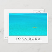 Kano van de buitenwijk Bora Bora lagune, Polynesië Briefkaart (Voorkant / Achterkant)
