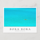 Kano van de buitenwijk Bora Bora lagune, Polynesië Briefkaart (Voorkant)