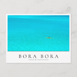 Kano van de buitenwijk Bora Bora lagune, Polynesië Briefkaart