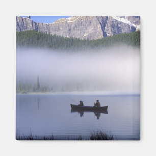Kano vissen Watervogelsmeer, Nationaal park Banff Magneet