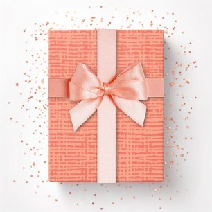 Kano Weefsel in Koraal Cadeaupapier