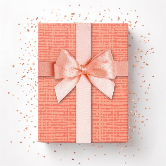 Kano Weefsel in Koraal Cadeaupapier