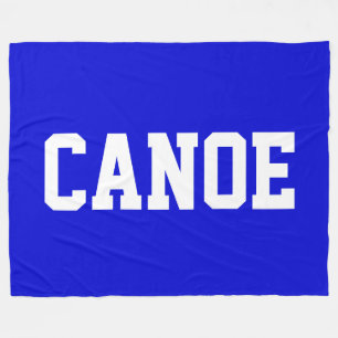 KANOE 70s atletisch witte tekst op vette lichtblau Fleece Deken
