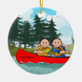 Kanoe - Mannelijk en Mannelijk Keramisch Ornament (Voorkant)