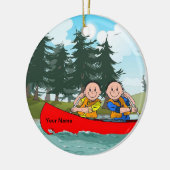 Kanoe - Mannelijk en Mannelijk Keramisch Ornament (Links)