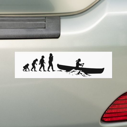 Kanoeën Bumpersticker (Op auto)