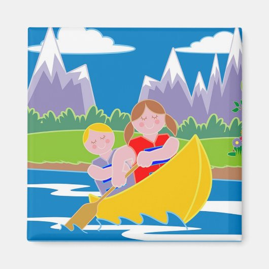 Kanoeën Magneet (Voorkant)