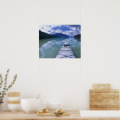 Kanoën aan het einde van Azure Lake in Wells Poster (Keuken)