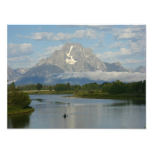 Kanoën in Grand Teton National Park Foto Afdruk
