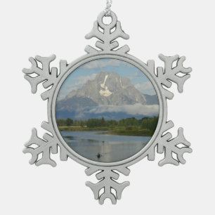 Kanoën in Grand Teton National Park Tin Sneeuwvlok Ornament