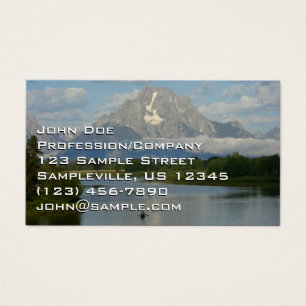 Kanoën in Grand Teton National Park Visitekaartje
