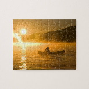 Kanoën in Lily Bay bij zonsopgang, Moosehead Lake, Legpuzzel