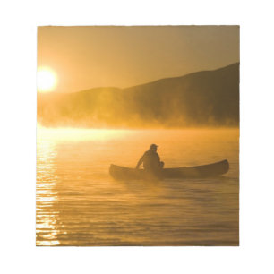 Kanoën in Lily Bay bij zonsopgang, Moosehead Lake, Notitieblok