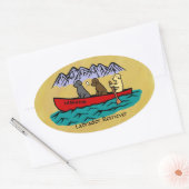 Kanoën Labrador Retrievers Ovale Sticker (Envelop)