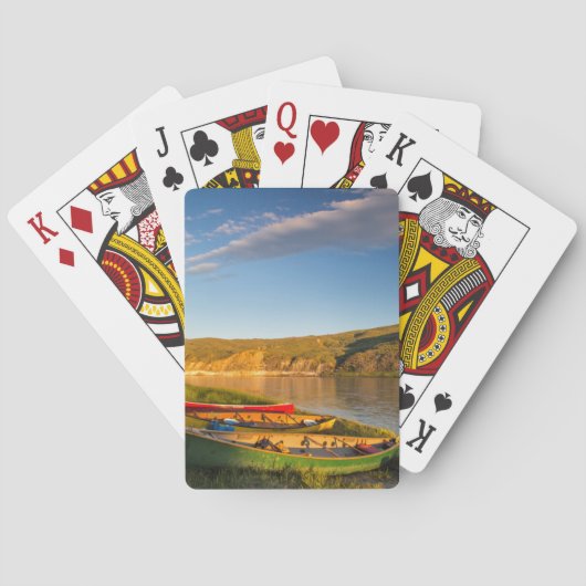 Kanoën Langs De Witte Kliffen Van Missouri Pokerkaarten (Achterkant)