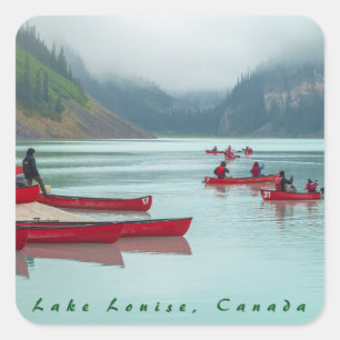 Kanoën op Lake Louise Vierkante Sticker