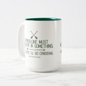 kanoën | Thoreau-citaat Tweekleurige Koffiemok (Voorkant links)