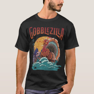 Kanoendag Thanksgiving Gobblezilla Kaiju Monster T-shirt