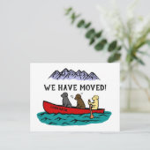 Kanoënde Labrador Retrievers Nieuw Adres Aankondigingskaart (Staand voorkant)