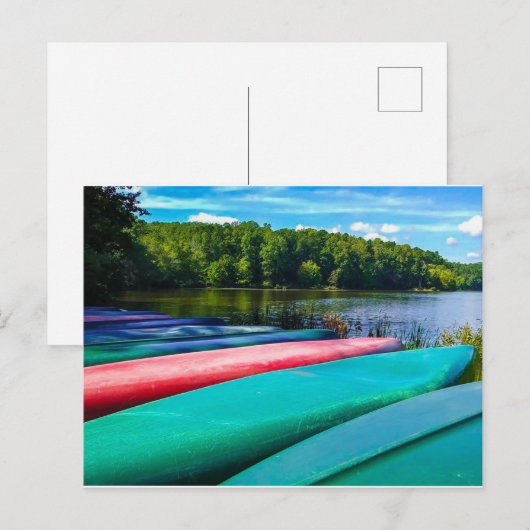 Kanoenen in Raleigh Briefkaart (Voorkant / Achterkant)