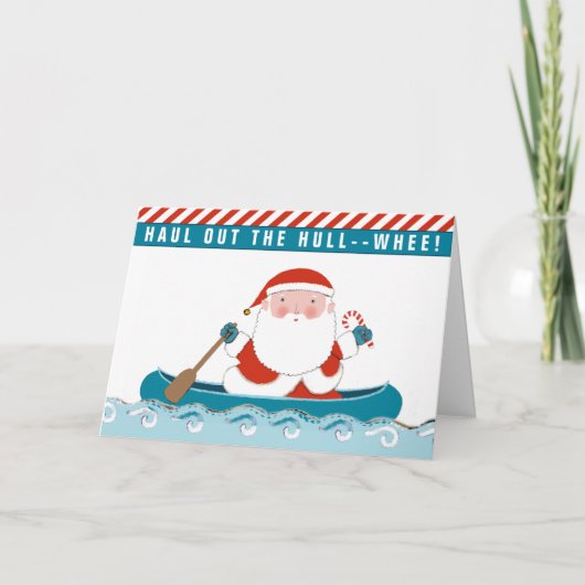 Kanoëren Kanaal Kerst Kaart (Voorkant)