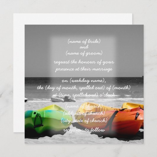 kanoes Uitnodiging (Voorkant / Achterkant)