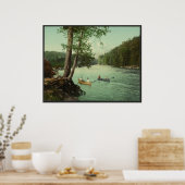 Kanoestellen op een Adirondack Mountain Stream Poster (Keuken)