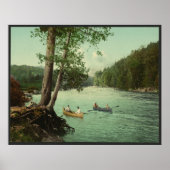 Kanoestellen op een Adirondack Mountain Stream Poster (Voorkant)