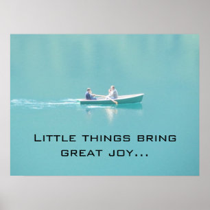 Kanoestellen op een Peaceful Lake - Gezegde Poster