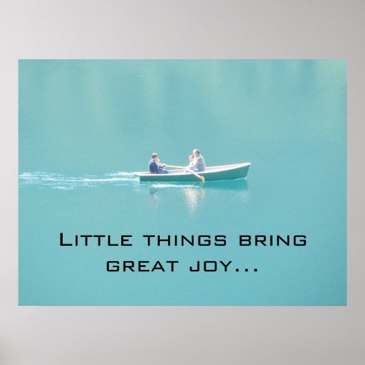 Kanoestellen op een Peaceful Lake - Gezegde Poster (Voorkant)