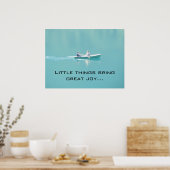 Kanoestellen op een Peaceful Lake - Gezegde Poster (Keuken)