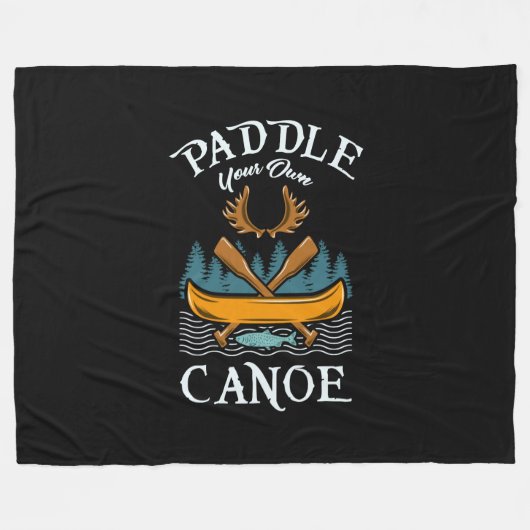 Kanoestellen - Paddle Your Own Canoe Fleece Deken (Voorkant (Horizontaal))