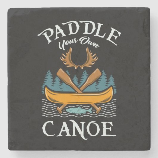 Kanoestellen - Paddle Your Own Canoe Stenen Onderzetter (Voorkant)
