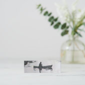 Kanoezing op de visitekaartjes van het meer, kunst (Staand voorkant)