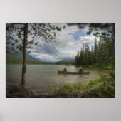 Kanoezing op het meer poster (Voorkant)