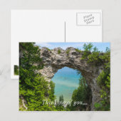 Kanoing op Arch Rock Briefkaart (Voorkant / Achterkant)