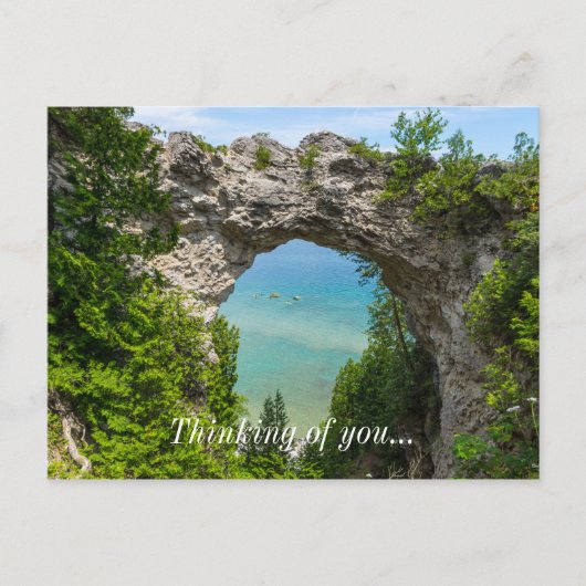 Kanoing op Arch Rock Briefkaart (Voorkant)