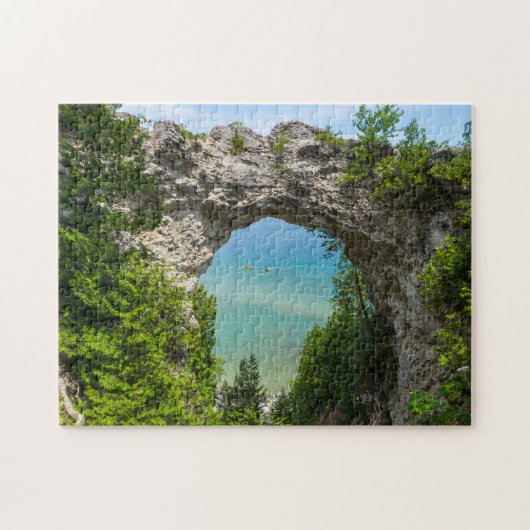 Kanoing op Arch Rock Legpuzzel (Horizontaal)