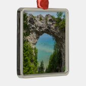 Kanoing op Arch Rock Metalen Ornament (Rechts)