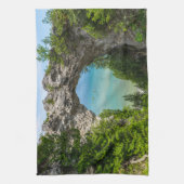 Kanoing op Arch Rock Theedoek (Verticaal)