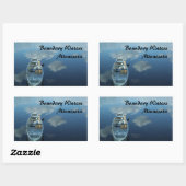 Kanoing van de grenswateren v.1 rechthoekige sticker (Vel)